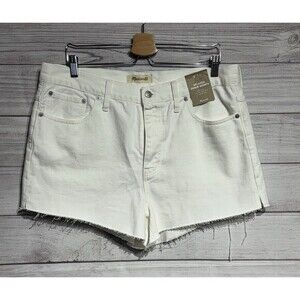 Madewell Relaxed Denim Shorts Tile White Size W 31